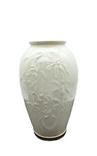 Lenox Masterpiece Vase 7 Inches Embossed Lillies Gold Trim picture