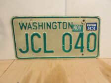 1980's Washington State License Plate JCL 040 Single Passenger Car picture