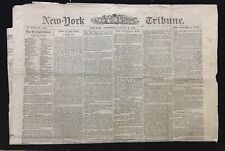 NEW YORK TRIBUNE: AUGUST 10 1870 VINTAGE PAPER POST CIVIL WAR ERA picture