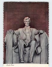 Postcard Lincoln Statue Lincoln Memorial Washington DC USA picture