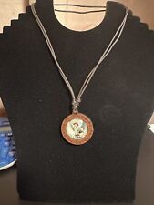 St. Micheal Wood Pendant Necklace picture