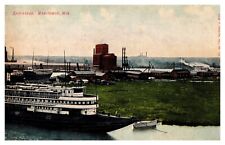 Ship-Yards Ship-Building Elevator Boat Houses Manitowoc Wis C1910 Postcard K1 picture