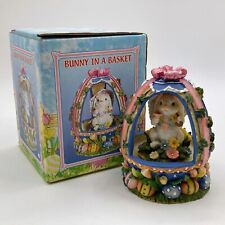 Trippie's Inc Bunny In A Basket Of Easter Eggs Figurine 4