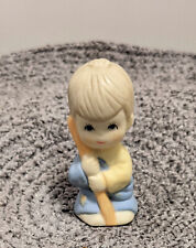 Super Sweet Miniture Porcelain Figurine Little Blonde China Girl picture
