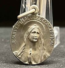 France 1940´ antique Immaculate Conception precious silver delicate pendant picture