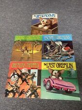Vintage GREMLINS 80's Full Set 1-5 Story Books with Read Along record picture