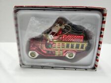 Department 56 Large Fire Truck with Santa and Dalmatian Ornament picture