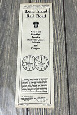 Vintage June 22 1941 Long Island Rail Road Time Table New York Brooklyn Jamaica picture