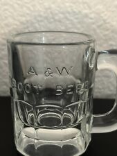 A&W Root Beer Mug Clear Glass 3.25