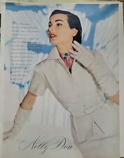 1951 Nelly Don women's White Linen Suit Vintage Rawlings Photo Color Ad picture