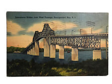 1941 Jamestown Bridge Narragansett Bay Rhode Island Postcard picture