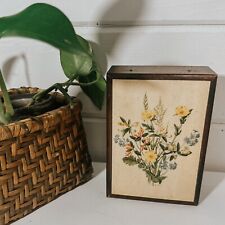 Vintage Floral Wooden Trinket Box | Mid Century | Jewelry Box picture