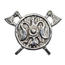 Axe Pin Badge Shield Raven Pin Badge Viking Pewter Lapel Brooch Valhalla Odin picture