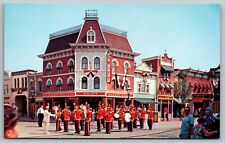 Disneyland Band Plays in Front of Swift's Market House California Postcard c1955 picture