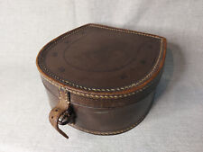 Vintage Leather Horseshoe / Equestrian Design Gentleman's Collar Box picture