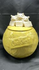 VTG McCoy Pottery Three Little Kittens Cookie Jar Yellow Ball of Yarn 1950 READ picture