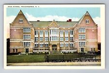 Poughkeepsie NY-New York, High School Building, antique Vintage Postcard picture