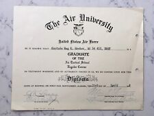 POST WW2 UNITED STATES AIR FORCE AIR UNIVERSITY AIR TACTICAL SCHOOL DIPLOMA 1948 picture