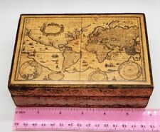 Vintage Decorative Nautical Style Map Wooden Trinket Box  6