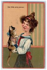 PFB San Francisco California CA Postcard Ugly Woman Two Frisky Young Pussies picture