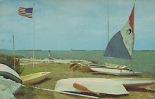 The Outer Banks North Carolina Sail boating On Sea  Vintage Chrome Post Card picture