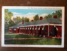 Postcard West Range, Edgar Allan Poe Room at University of Virginia, linen picture