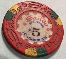 Sands $5 Casino Chip- Las Vegas, Nevada- Obsolete 1970’s Issue picture