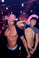 Shirtless Male Club Men Dancers Cowboy Hats Gay Interest Hunks PHOTO 4X6 H462 picture