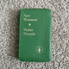 Gideons Pocket/Mini New Testament Psalms Proverbs Book - Green picture