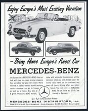 1956 Mercedes Benz 190SL 190 SL 300 Adenauer car photo vintage print ad picture