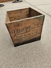 Antique Standard Oil Indiana Polarine Cup Grease Wood Crate Motorcar Motorboat picture