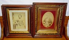 Two Antique Walnut Frames w/ Id'd Photographs - Frances & Mary Tennyson Holson picture