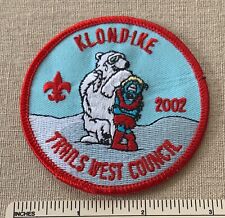 2002 TRAILS WEST COUNCIL Boy Scout Klondike PATCH Winter Camp BSA Uniform Badge picture