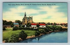 Nashua NH-New Hampshire, St Francis Xavier Church, Vintage Postcard picture