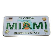 Miami Florida License Plate Metal Fridge Magnet Travel Souvenir Tourist US State picture