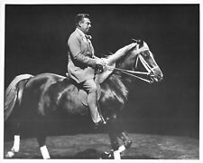 Vtg Globe Press Photo 67th National Horse Show Man in Suit on Horse Tom Caffery picture