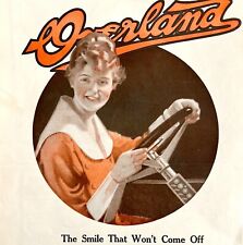 Willys Knight Overland 1917 Advertisement Victorian Smiling Woman Auto DWII6 picture
