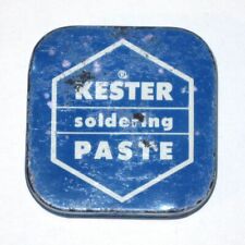Vintage KESTER SOLDERING PASTE Advertising Tin Kester Solder (Chicago Illinois) picture