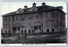 Waterville Minnesota MN Postcard New High School Exterior Building c1910 Vintage picture