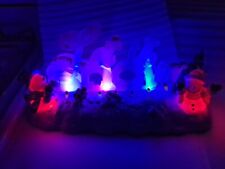 Let It Snow Christmas Display Lights Up Plays Music 13 Inch Long & Snowmen Works picture