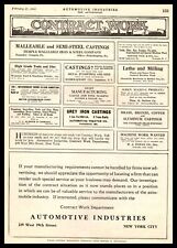 1919 Temple PA Malleable Iron & Steel Co. Semi-Steel Castings Vintage Print Ad picture