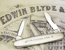 Vintage E BLYDE & CO LTD SHEFFIELD Senator Penknife Metal Handles - Advertising picture