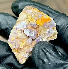 Rare WULFENITE, MIMETITE & PURPLE FLUORITE Crystal - Cholla Cat Mine, ARIZONA picture