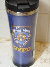 NYPD POLICE DEPARTMENT CITY OF NEW YORK DOUBLE INSULATED TRAVEL COFFEE MUG SCREW picture