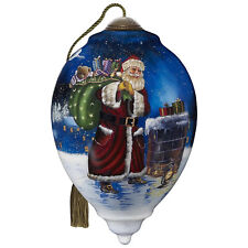 Neqwa Ne'qwa Art Christmas Santa Up On The Rooftop Ornament New 7221117 Closeout picture