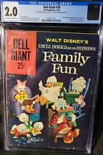 1960 Dell Giant #38 - Donald Duck Family Fun - Barks cover layout  - CGC 2.0 picture