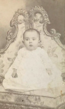 Cabinet Card Photo Baby Infant Child Huge White Dress cp2 picture