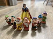 Disney Snow White and The Seven Dwarfs Rubber Squeaker Toys set of 8 lot picture