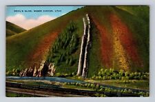 Weber Canyon UT- Utah, Devil's Slide, Antique, Vintage Souvenir Postcard picture