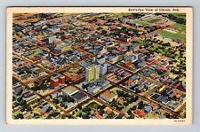 Lincoln NE-Nebraska, Birds Eye View, c1945 Vintage Souvenir Postcard picture